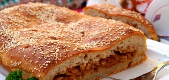 Заливной пирог с капустой