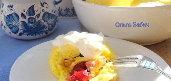 Паровые пирожки с вишней