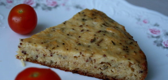 Кекс с зернистой горчицей и сыром (сделан в мультиварке)