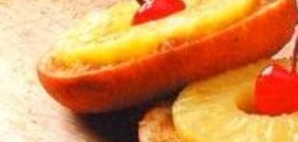Пончики, жаренные с ананасами на гриле