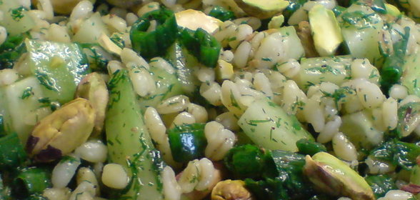 Зелёный салат из булгура