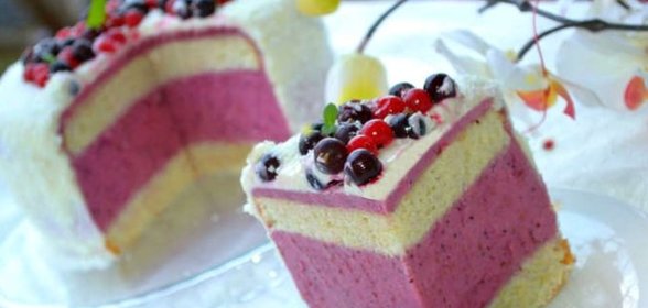 Торт чернично-муссовый