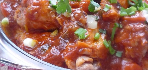 Рагу из куриных крылышек в беарнском стиле