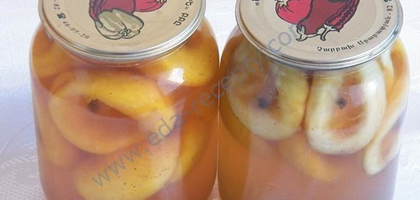 Консервированные персики в вине