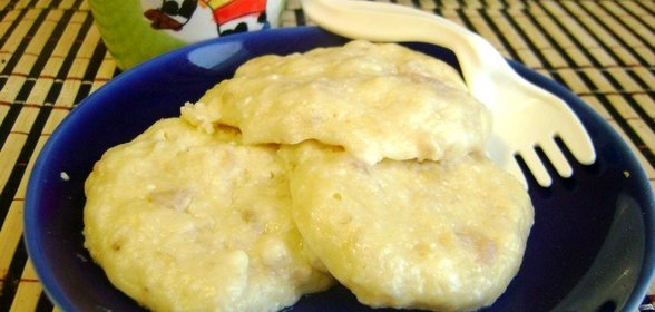 Сырники с бананом на пару