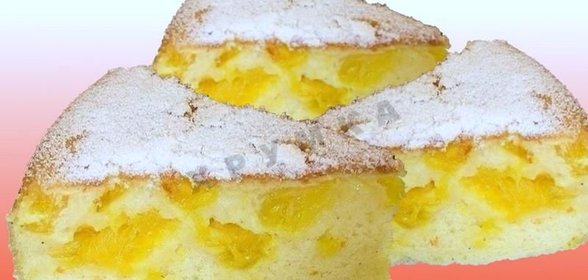 Шарлотка с апельсинами в мультиварке