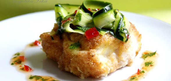 Треска с сыром бри