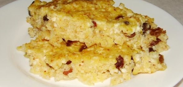 Каша-крупеник пшенная с изюмом