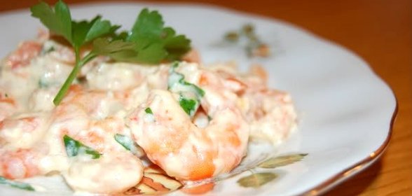 Фрикасе из креветок в мультиварке