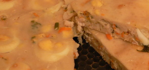 Заливной пирог с курицей, на кефире