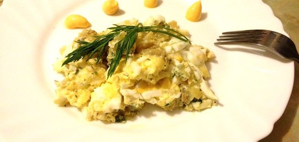 Треска под польским соусом