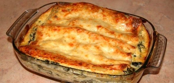 Лазанья со щавелем