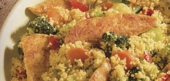 Кус-кус с овощами и куриным филе