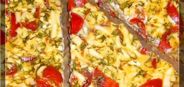 Пирог с томатами и сыром