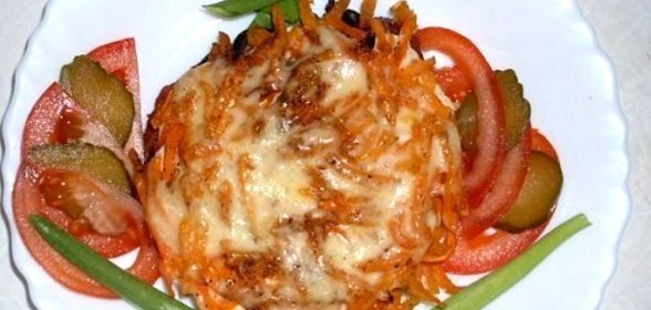 Отбивные с корейской морковью