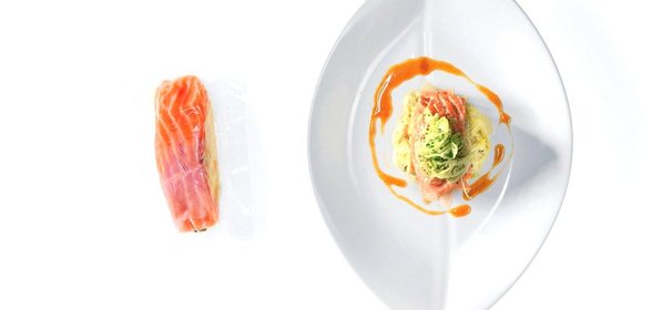 Лосось с пюре из фенхеля