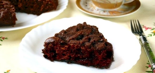 Шоколадный манник с халвой