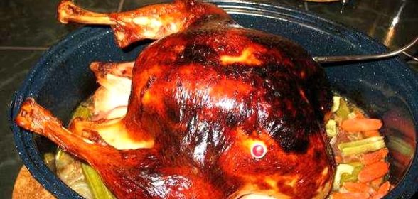 Жареная индейка с овощами