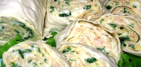 Рулет с печенью трески
