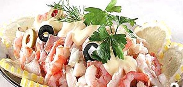 Креветки в майонезе