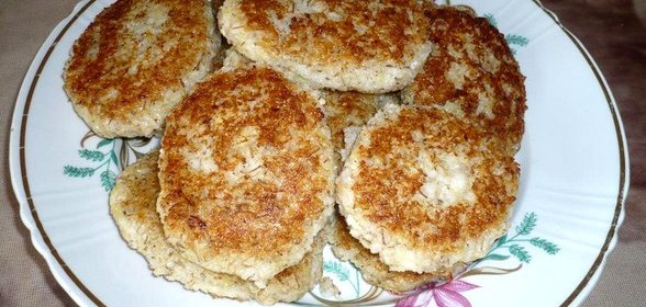 Постные перловые котлеты
