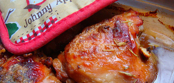 Запечённая курочка с розмарином