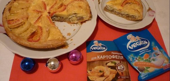 Открытый пирог Картофельная карусель