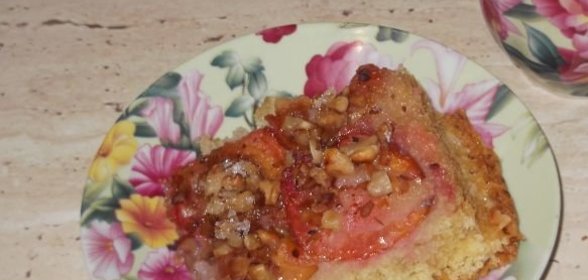 Киш с бататом, козьим сыром и кедровыми орешками