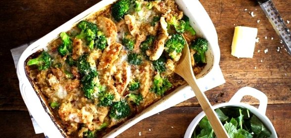 Курица с брокколи в сливочном соусе