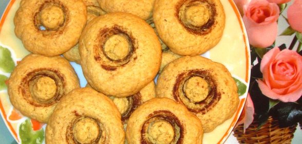 Песочное печенье грибочки