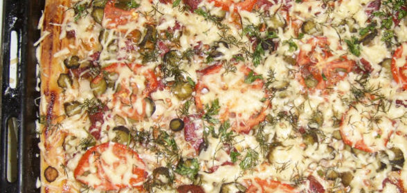 Киш с капустой и дижонской горчицей