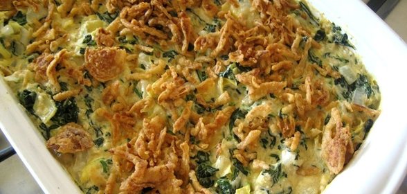 Запеканка из шпината и артишоков