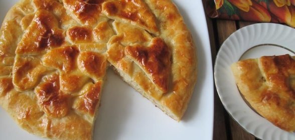 Капустный пирог с грибами