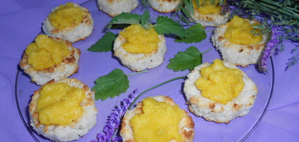 Кокосовое печенье с лимонным курдом