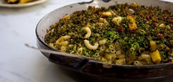 Макароны с тыквой и брокколи