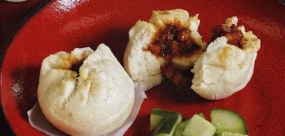 Китайские пирожки с мясом, приготовленные на пару