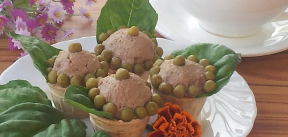 Паштет из языка с зелёным горошком и майораном