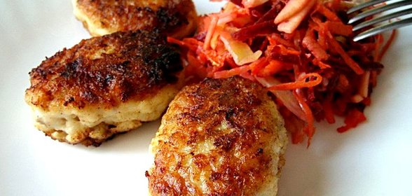 Рыбные котлеты с творогом