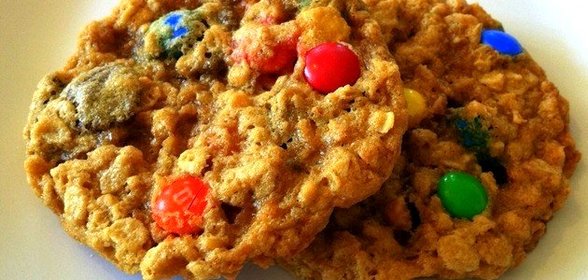 Овсяно-банановое печенье с M&M’s