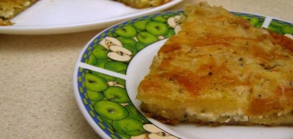 Картофельная запеканка на сковороде