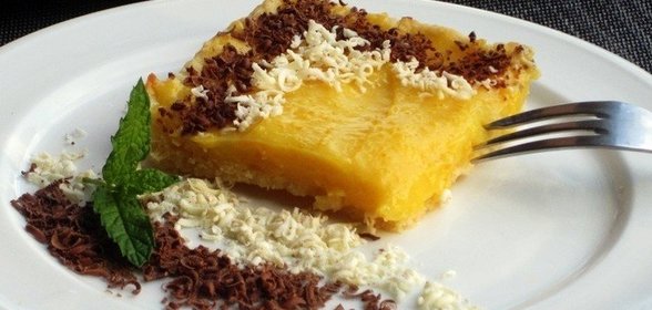 Кокосовый пирог с апельсиновым кремом