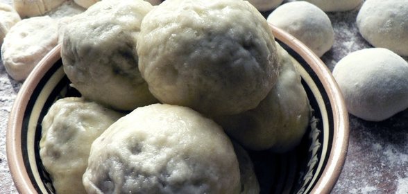 Галушки с печенкой