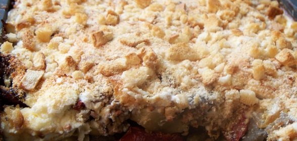 Овощное ассорти под шубой в духовке