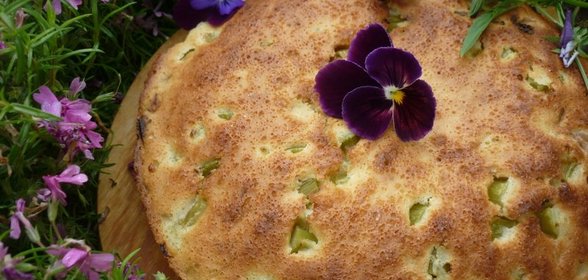 Пирог с ревенем или Рабарбарская шарлотка с кускусиком