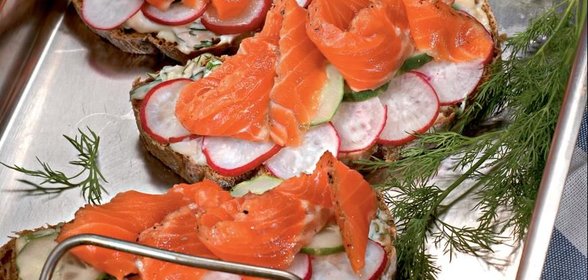 Датский открытый сэндвич