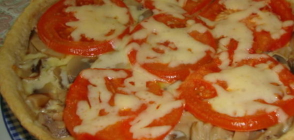 Киш-лорен с грибами и сыром