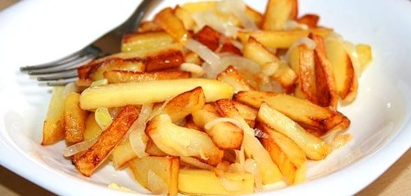 Жареная картошка с поджаркой