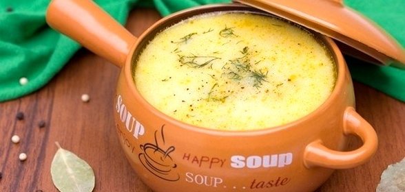 Суп с белыми грибами и плавленым сырком
