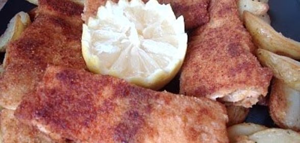 Рыба, жареная в сухарях