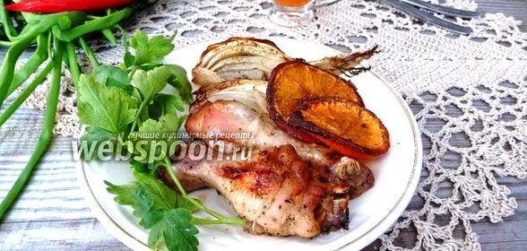 Куриные ножки с апельсином и фенхелем